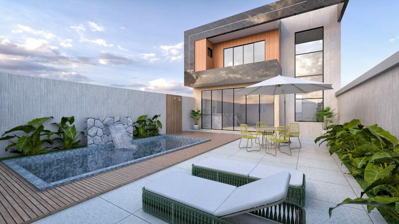 Sobrado Alto Padrão à venda no Brejatuba com 146m² 4 quartos 2 suíte e Piscina. Guaratuba - Cavalheiro Imóveis